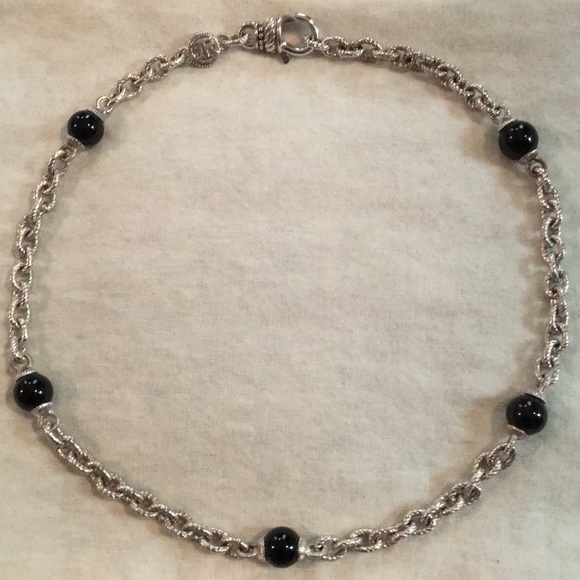 Judith Ripka Jewelry - Judith Ripka SS Onyx necklace